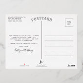 タイポグラフィモダンビバマゼンタフォミニマルト 箔招待状ポストカード (裏面)