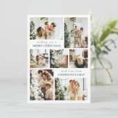 タイポグラフィモダンフォレストグリーンクリスマスカード シーズンカード (スタンド正面)