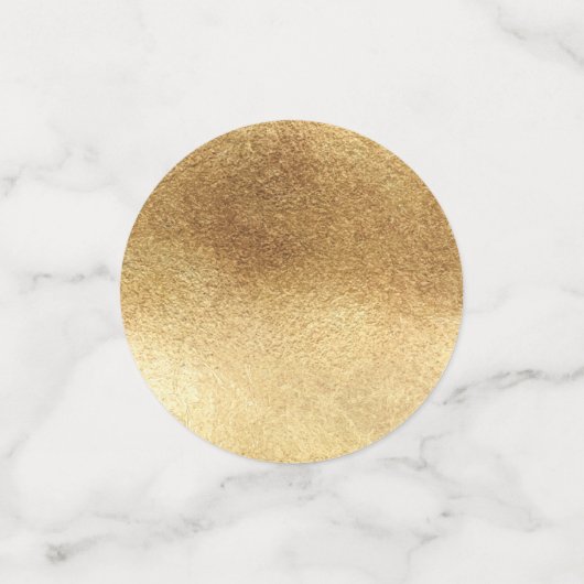 タイポグラフィモダンブラックと金ゴールド50歳の誕生日 コンフェッティ (スモール正面)