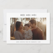 タイポグラフィモダンホホホホホクリスマスフォト シーズンカード (正面)