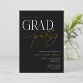 タイポグラフィモダンミニマリストグラードパーティの招待状 招待状 (スタンド正面)