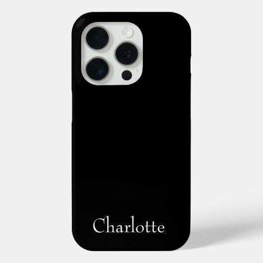 タイポグラフィモダンミニマリストブラックカスタム Case-Mate iPhoneケース (裏面)