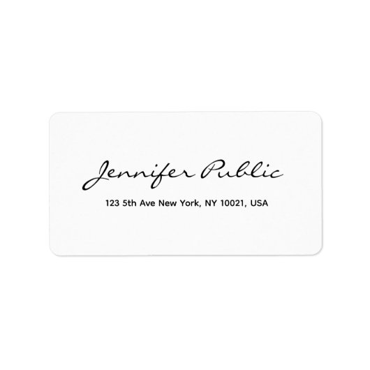 タイポグラフィモダンミニマルテンプレートアドレス ラベル (正面)