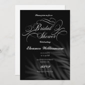 タイポグラフィモダンミニマルブライダルシャワー 招待状 (正面/裏面)