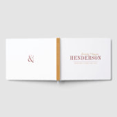 タイポグラフィモダンミニマル秋の結婚式 ゲストブック (全面)