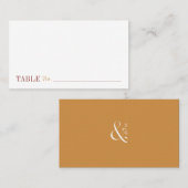 タイポグラフィモダンミニマル秋の結婚式 プレイスカード (正面/裏面)