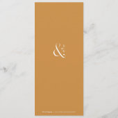 タイポグラフィモダンミニマル秋の結婚式 メニュー (裏面)