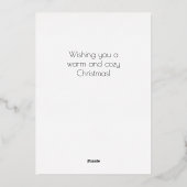 タイポグラフィモダンメリークリスマスフォイルカード 箔シーズンカード (裏面)