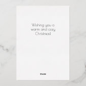 タイポグラフィモダンメリークリスマスフォイルカード 箔シーズンカード (裏面)