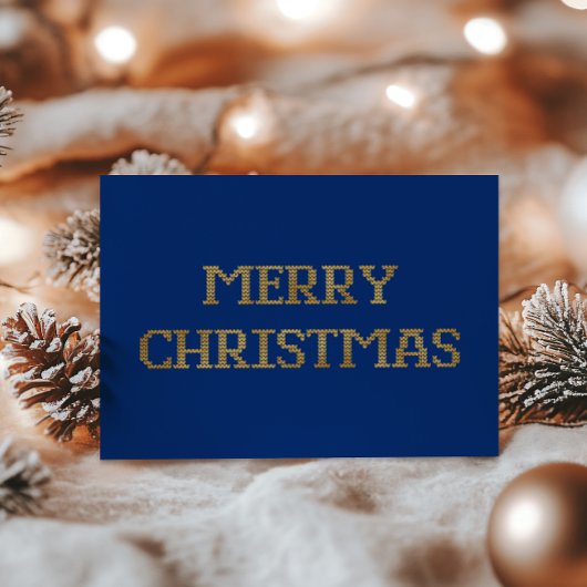 タイポグラフィモダンメリークリスマスフォイルカード 箔シーズンカード