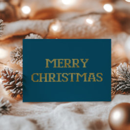 タイポグラフィモダンメリークリスマスフォイルカード 箔シーズンカード