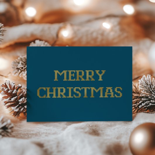 タイポグラフィモダンメリークリスマスフォイルカード 箔シーズンカード