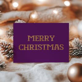 タイポグラフィモダンメリークリスマスフォイルカード 箔シーズンカード