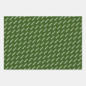 タイポグラフィモダンメリークリスマスホリデー ラッピングペーパーシート (正面2)