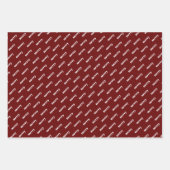 タイポグラフィモダンメリークリスマスホリデー ラッピングペーパーシート (正面)