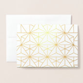 タイポグラフィモダンメリークリスマス写真金ゴールド 箔カード (裏面封筒付き)