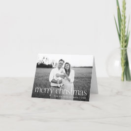 タイポグラフィモダンメリークリスマス2写真 シーズンカード
