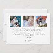 タイポグラフィモダンメリークリスマス4写真 シーズンカード (裏面)