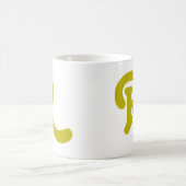 タイポグラフィモダンモノグラム コーヒーマグカップ (中央)