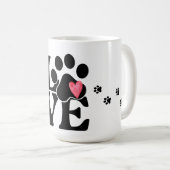 タイポグラフィモダンラブポープリントマグ コーヒーマグカップ (正面右)