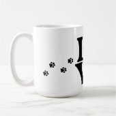 タイポグラフィモダンラブポープリントマグ コーヒーマグカップ (左)