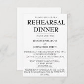 タイポグラフィモダンリハーサルディナー招待状 招待状 (正面/裏面)