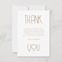 タイポグラフィモダン写真卒業パーティー招待状 サンキューカード