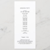 タイポグラフィモダン写真集結婚会 プログラム (裏面)