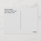 タイポグラフィモダン写真2025卒業ありがとう ポストカード (裏面)