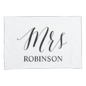 タイポグラフィモダン夫婦の結婚夫婦 枕カバー (正面右)