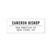 タイポグラフィモダン差出人住所ゴム印 ラバースタンプ (インプリント)