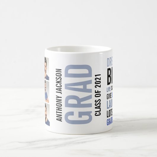 タイポグラフィモダン引用文・写真部長卒業生 コーヒーマグカップ (中央)