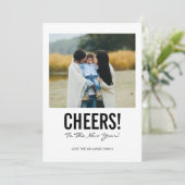 タイポグラフィモダン応援年賀フォトカード シーズンカード (スタンド正面)