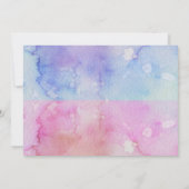 タイポグラフィモダン性差別パーティーを明らかにする!赤ちゃんシャワー 招待状 (裏面)