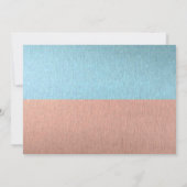 タイポグラフィモダン性差別パーティーを明らかにする！赤ちゃんシャワー 招待状 (裏面)