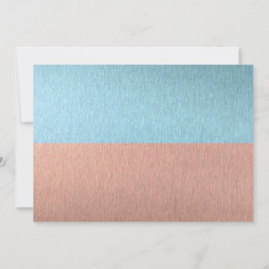 タイポグラフィモダン性差別パーティーを明らかにする！赤ちゃんシャワー 招待状 (裏面)