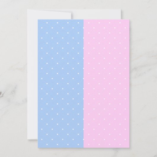 タイポグラフィモダン性差別パーティーを明らかにする！赤ちゃんシャワー 招待状 (裏面)