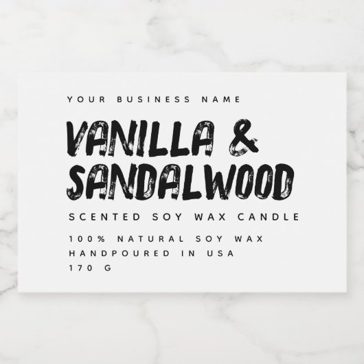 タイポグラフィモダン白しょうゆうラベル フードラベル (シングルラベル)