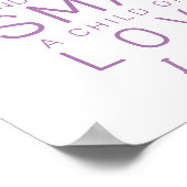 タイポグラフィモダン私は親切で、勇敢な紫子供部屋 ポスター (角)