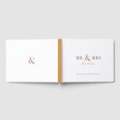 タイポグラフィモダン秋の結婚式 ゲストブック (全面)