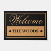 タイポグラフィモダン結婚カップルのプレゼント ドアマット (正面)