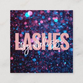 タイポグラフィモダン美しいメイクアップアーティストラッシュズ スクエア名刺