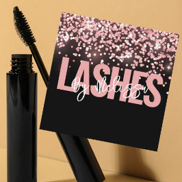 タイポグラフィモダン美しいメイクアップアーティストラッシュズ スクエア名刺