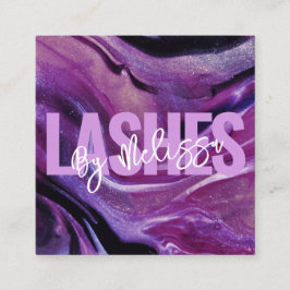 タイポグラフィモダン美しいメイクアップアーティストラッシュズ スクエア名刺