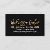 タイポグラフィモダン美しいメイクアップアーティストラッシュズ 名刺 (裏面)