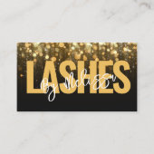 タイポグラフィモダン美しいメイクアップアーティストラッシュズ 名刺 (正面)