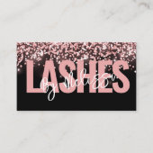 タイポグラフィモダン美しいメイクアップアーティストラッシュズ 名刺 (正面)