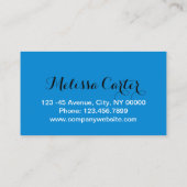 タイポグラフィモダン美しいメイクアップアーティストラッシュズ 名刺 (裏面)