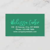 タイポグラフィモダン美しいメイクアップアーティストラッシュズ 名刺 (裏面)