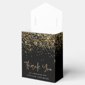 タイポグラフィモダン金ゴールドグリッターシック誕生日 フェイバーボックス (オープン)